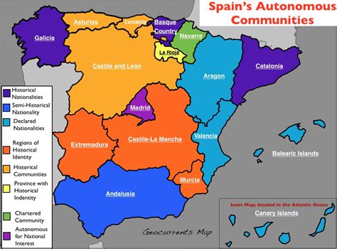 spain autonomous regions map